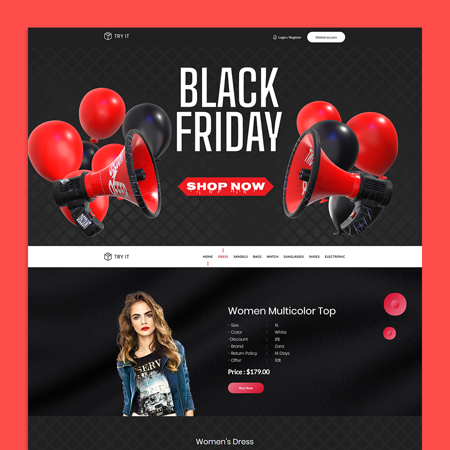 Tryit - Product Offer Landing Pages HTML Template - 1