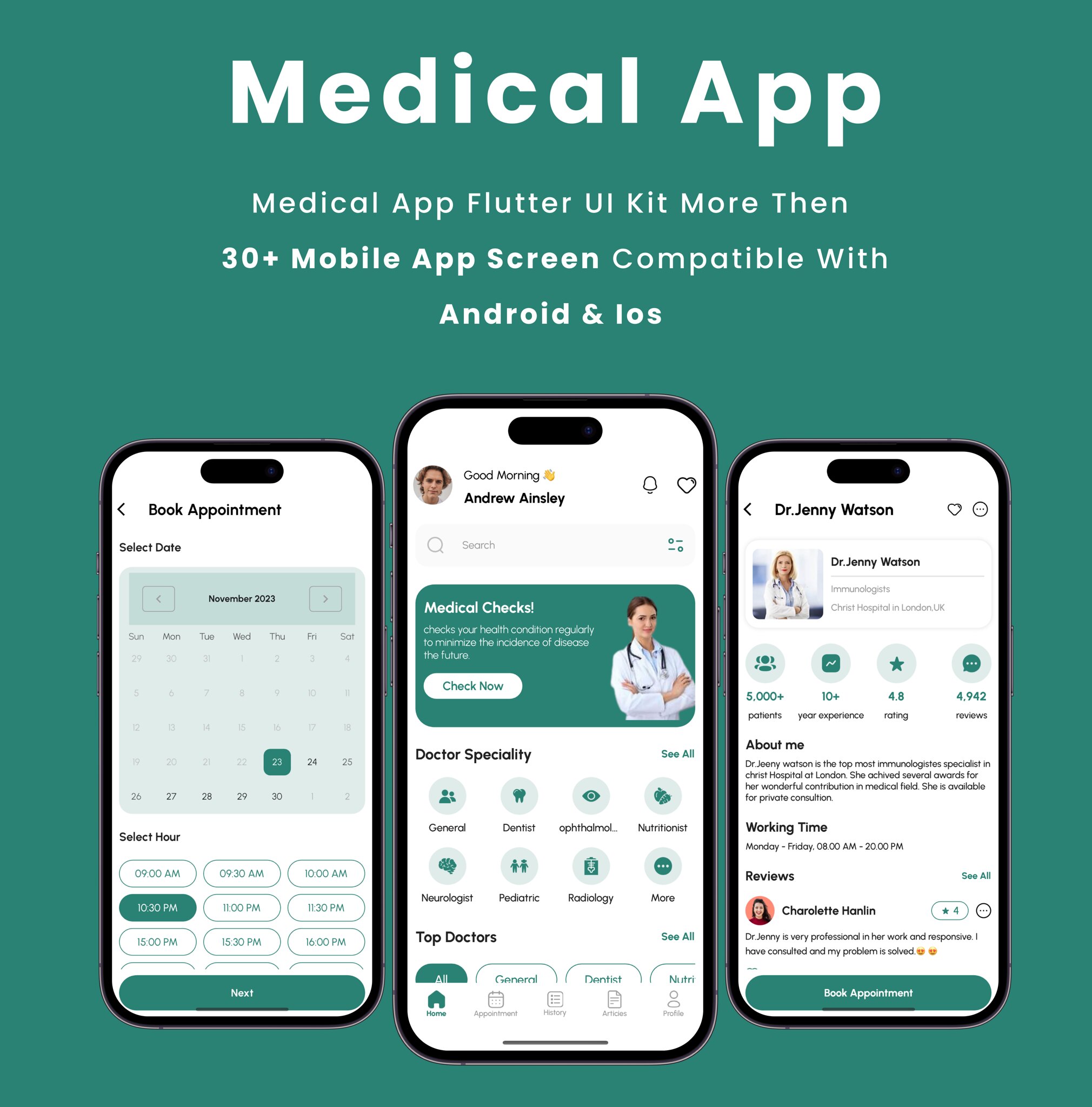 Medical App - Online Doctor Consultation Flutter App | Android | iOS Mobile App Template