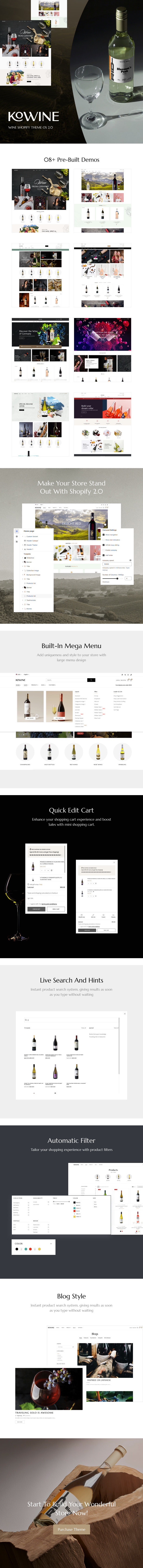 Wine Shopify Theme Kowine OS 2.0 Preview