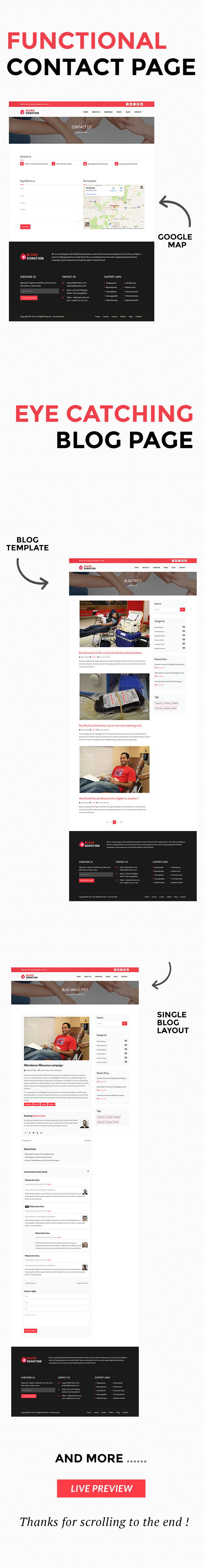Blood Donation - Activism & Campaign HTML5 Template - 9