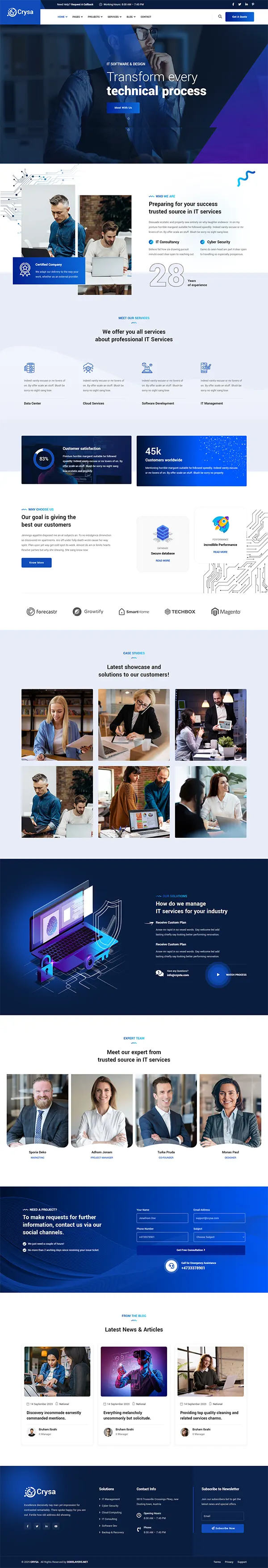 Crysa joomla template