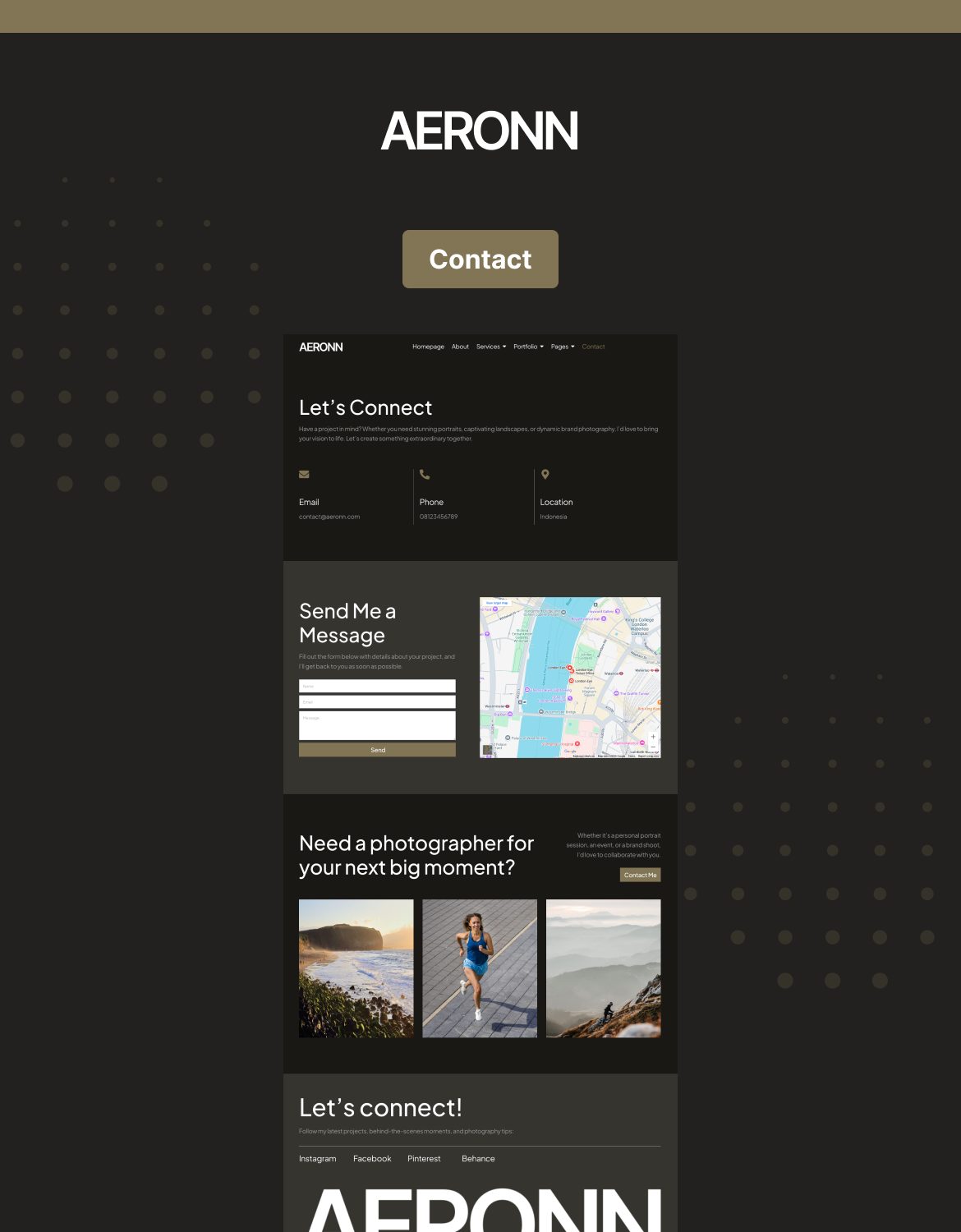 Aeronn - Personal CV Elementor Pro Template Kit - 6