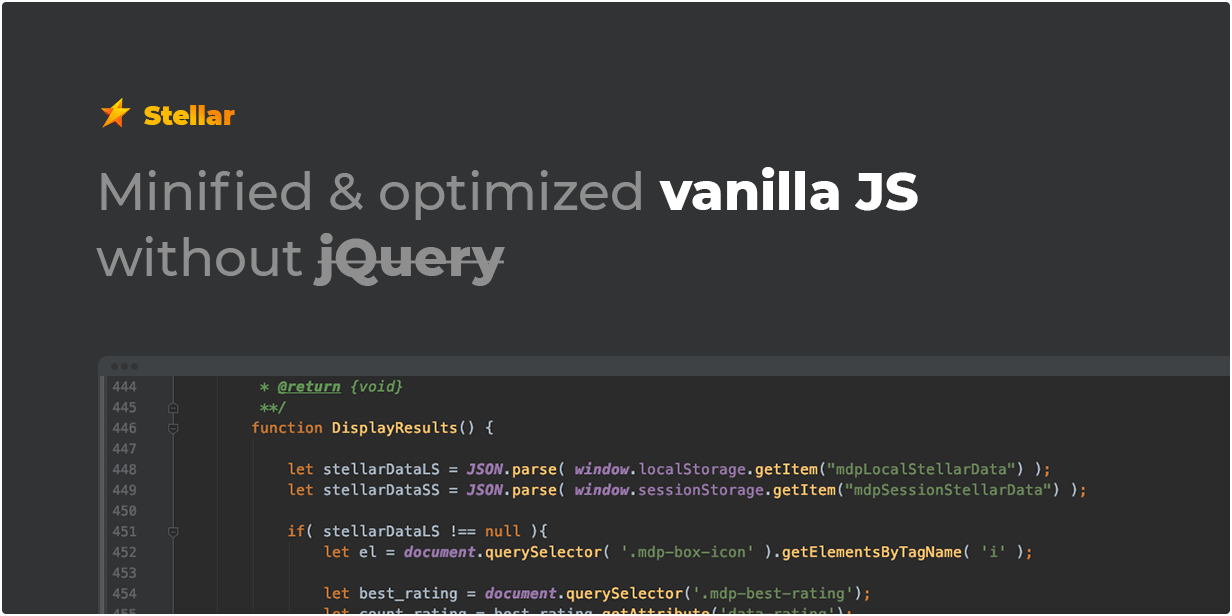 JS vanilla minificado e otimizado sem jQuery