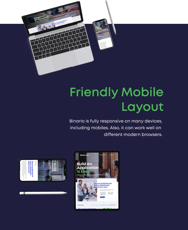 Binario - Digital Solutions WordPress Theme fully responsive