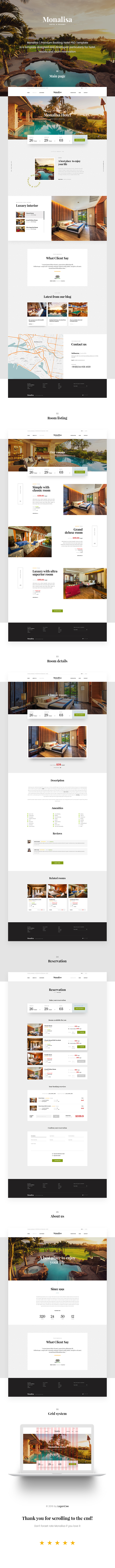Monalisa - Premium Booking Hotel PSD Template - 5