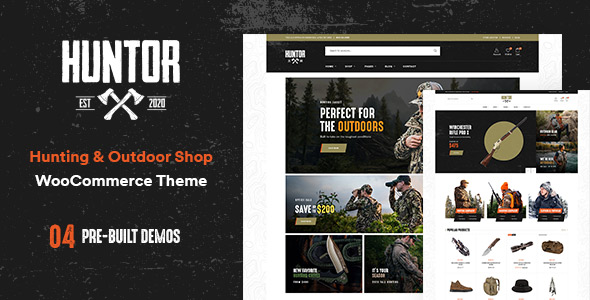 Huntor Hunting & Outdoor WooCommerce WordPress Theme