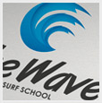 Wave Surf bar Beach Logo Template