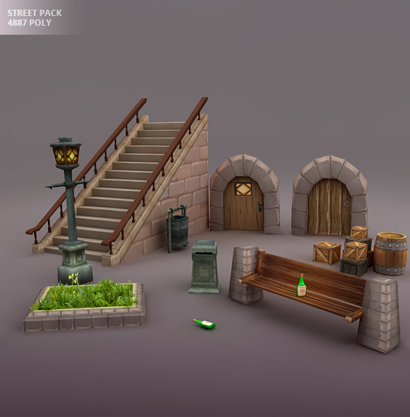 Low Poly Street Starter Pack