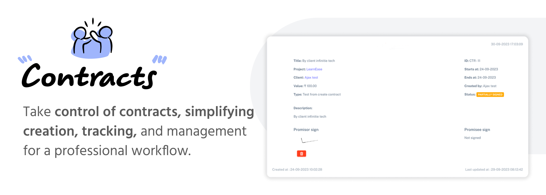Contracts - Admin panel - Taskify SaaS - Project Management, Task Management & Productivity Tool