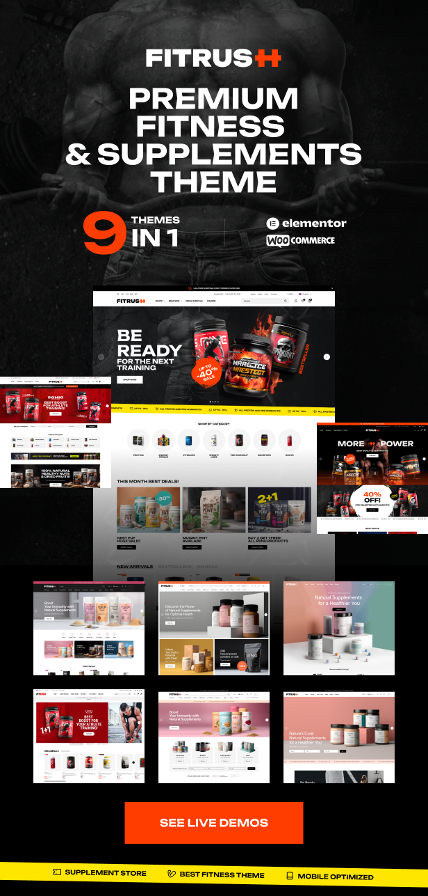 Fitrush - Fitness and Health Supplements WordPress Theme - 1