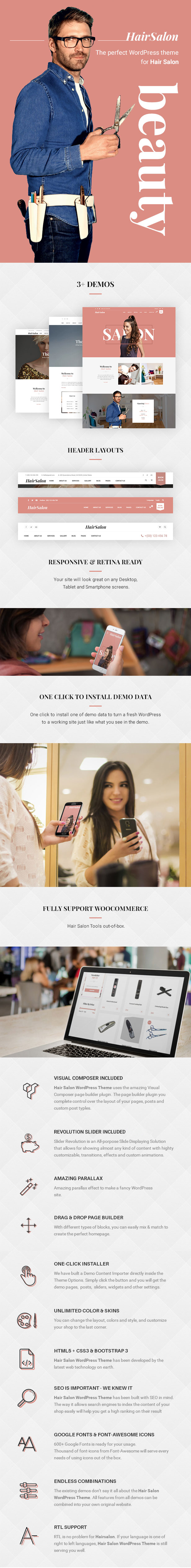 Hair Salon WordPress theme