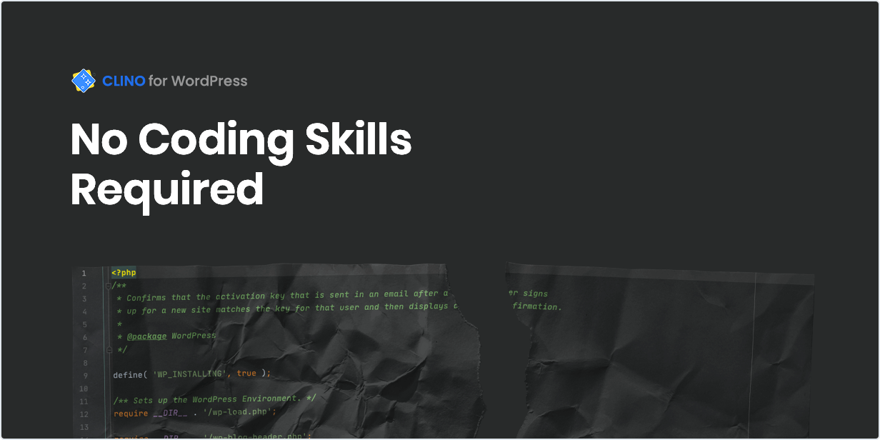 No Coding Skills Required