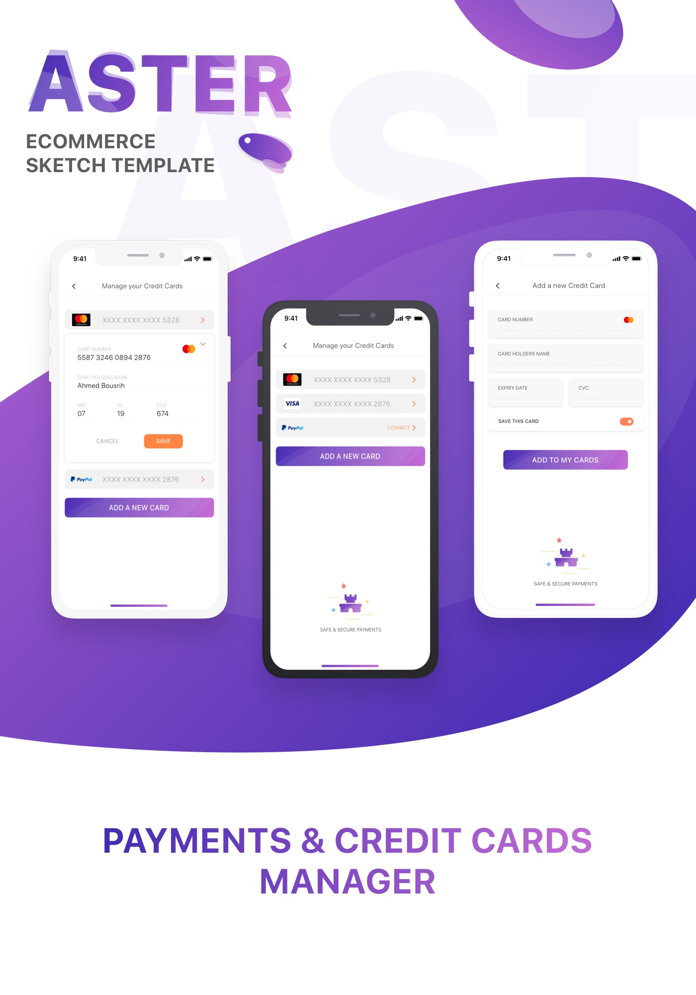 Aster - E-commerce Mobile App Sketch Template - 4