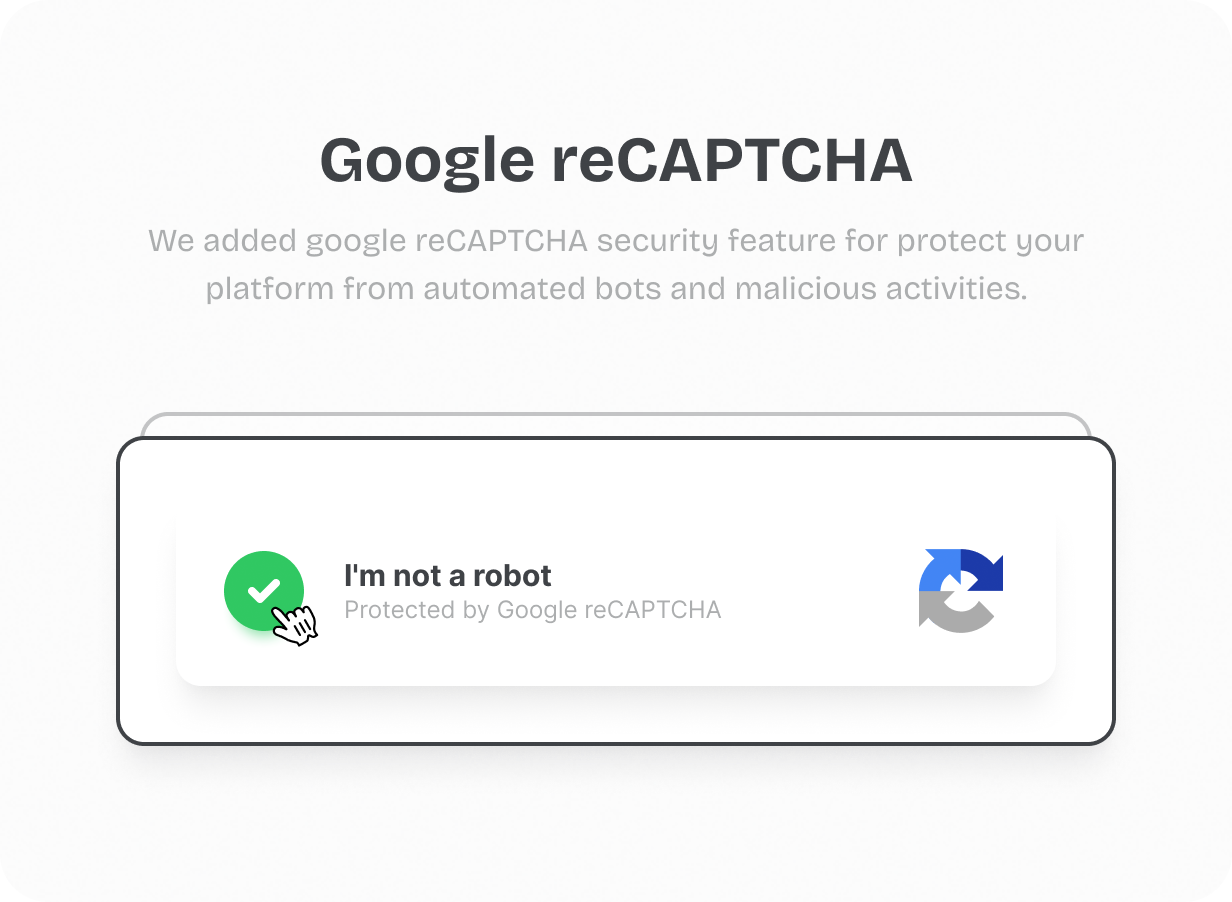 Google reCAPTCHA @heyaikeedo #aikeedo