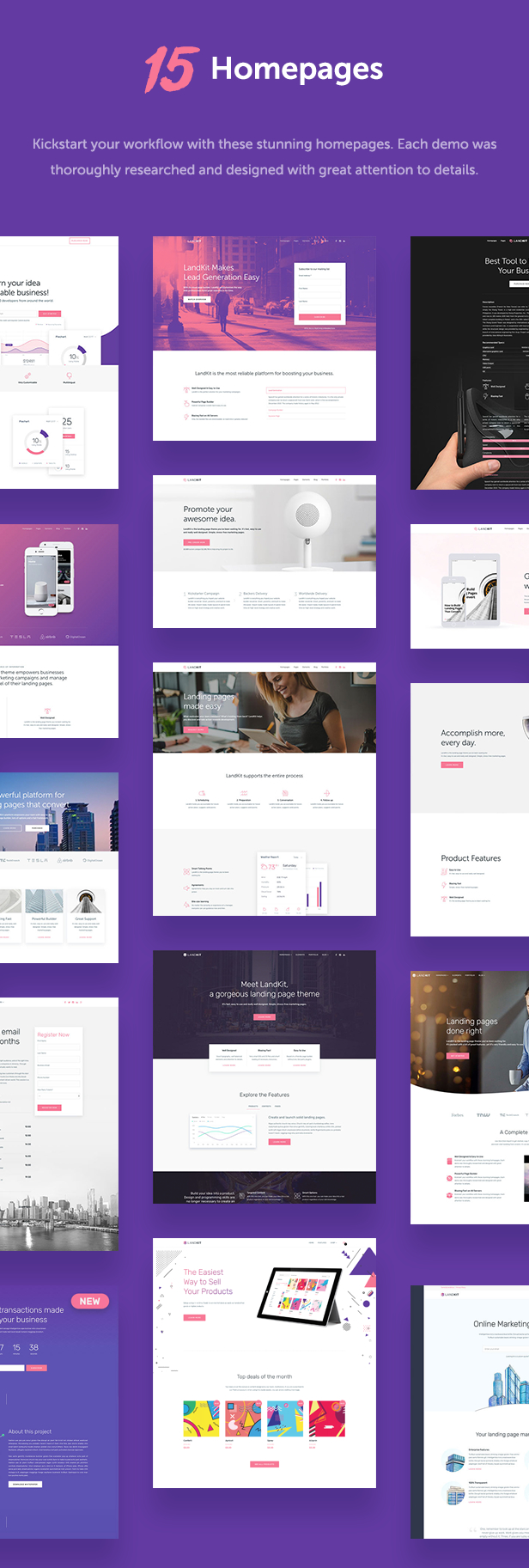 Landkit - WordPress Landing Page Theme by SoCanny | ThemeForest