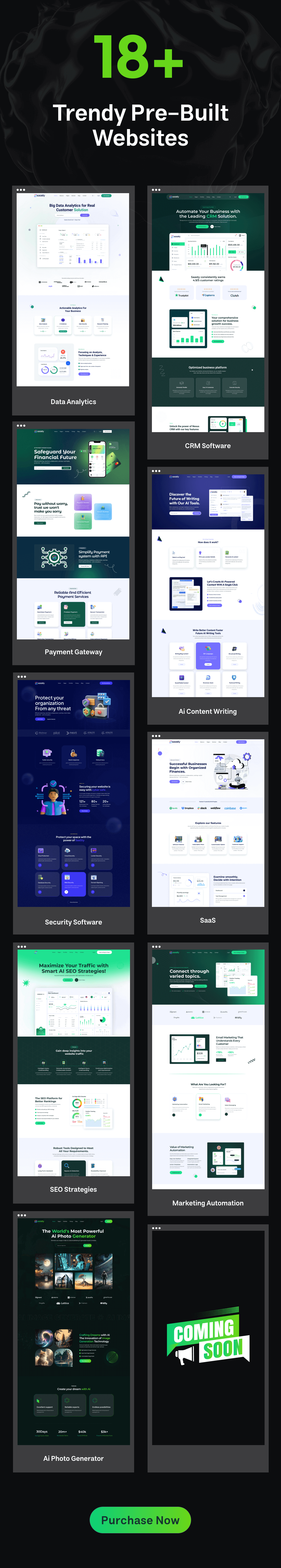 Saasty - Sass, AI & Software Startup Business Template