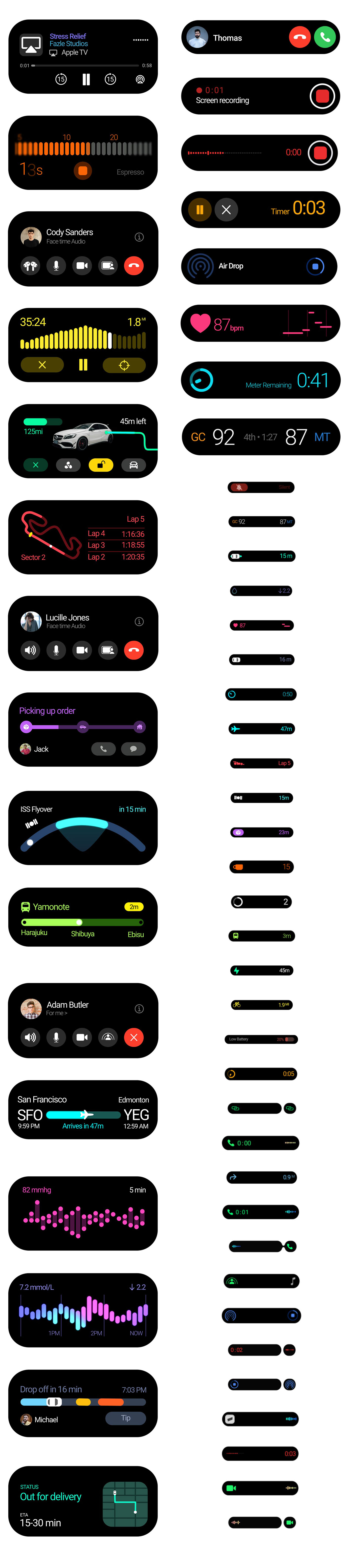 Dynamic island phone interface - 1