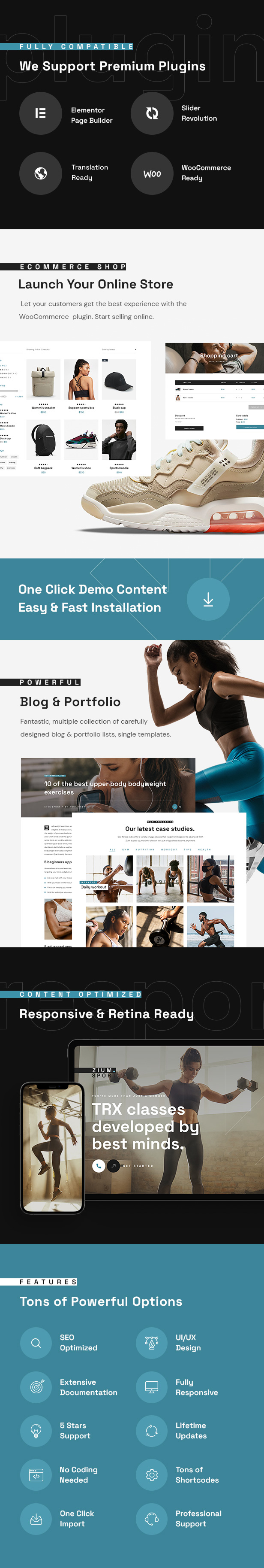 Zium - Sports and Fitness WordPress Theme - 2