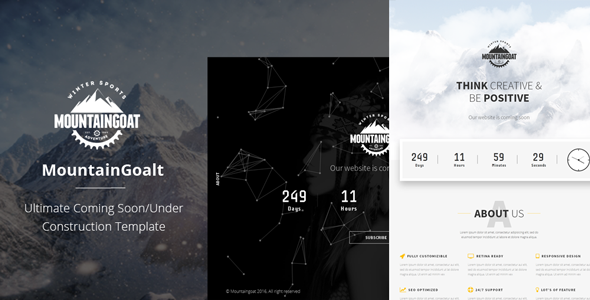 Mountaingoat - Ultimate Coming Soon/Under Construction Template - Under Construction Specialty Pages