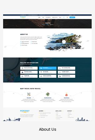 Creative Travel Booking HTML Template - PortKey