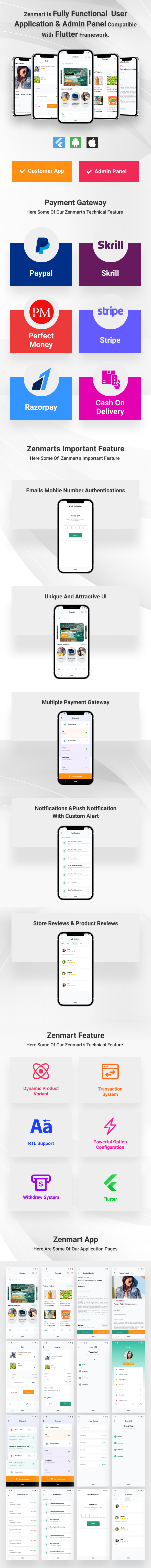 zenmart eCommence flutter app demo