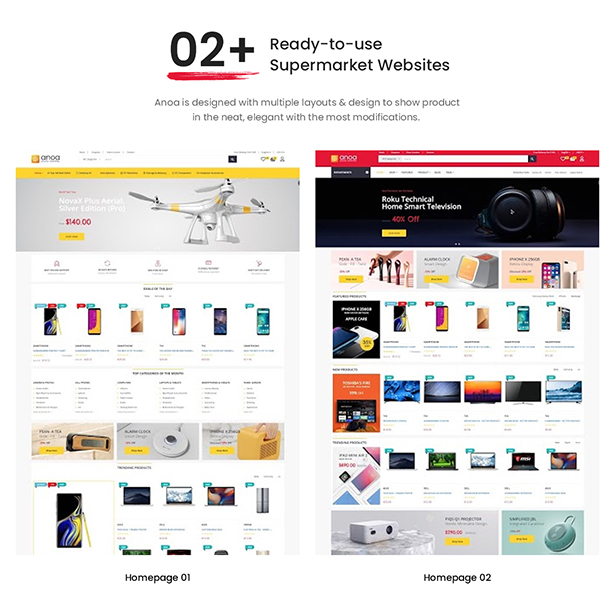 Leo Anoa Supermarket PrestaShop Template - 02+ Ready-to-use Supermarket Websites