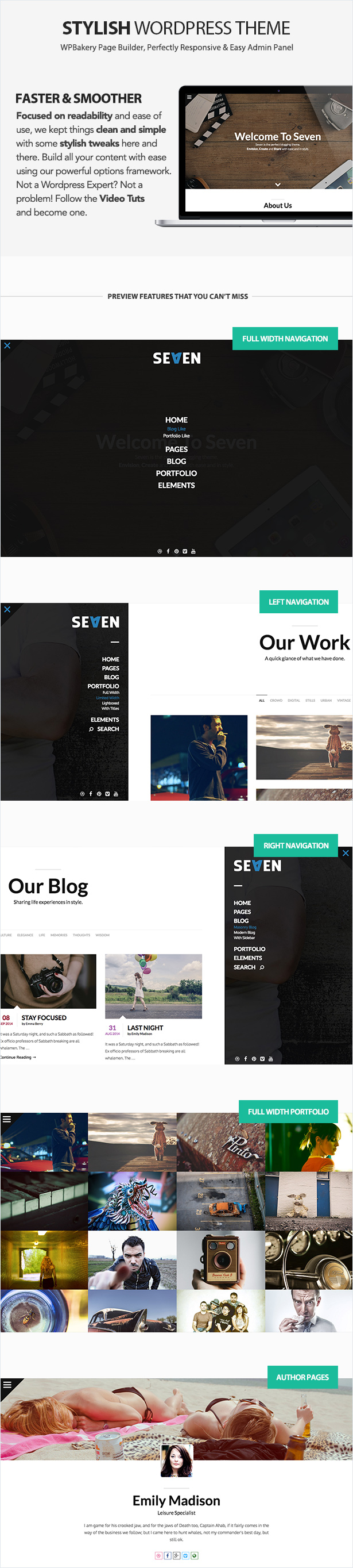 Seven - Stylish WordPress Theme - 2