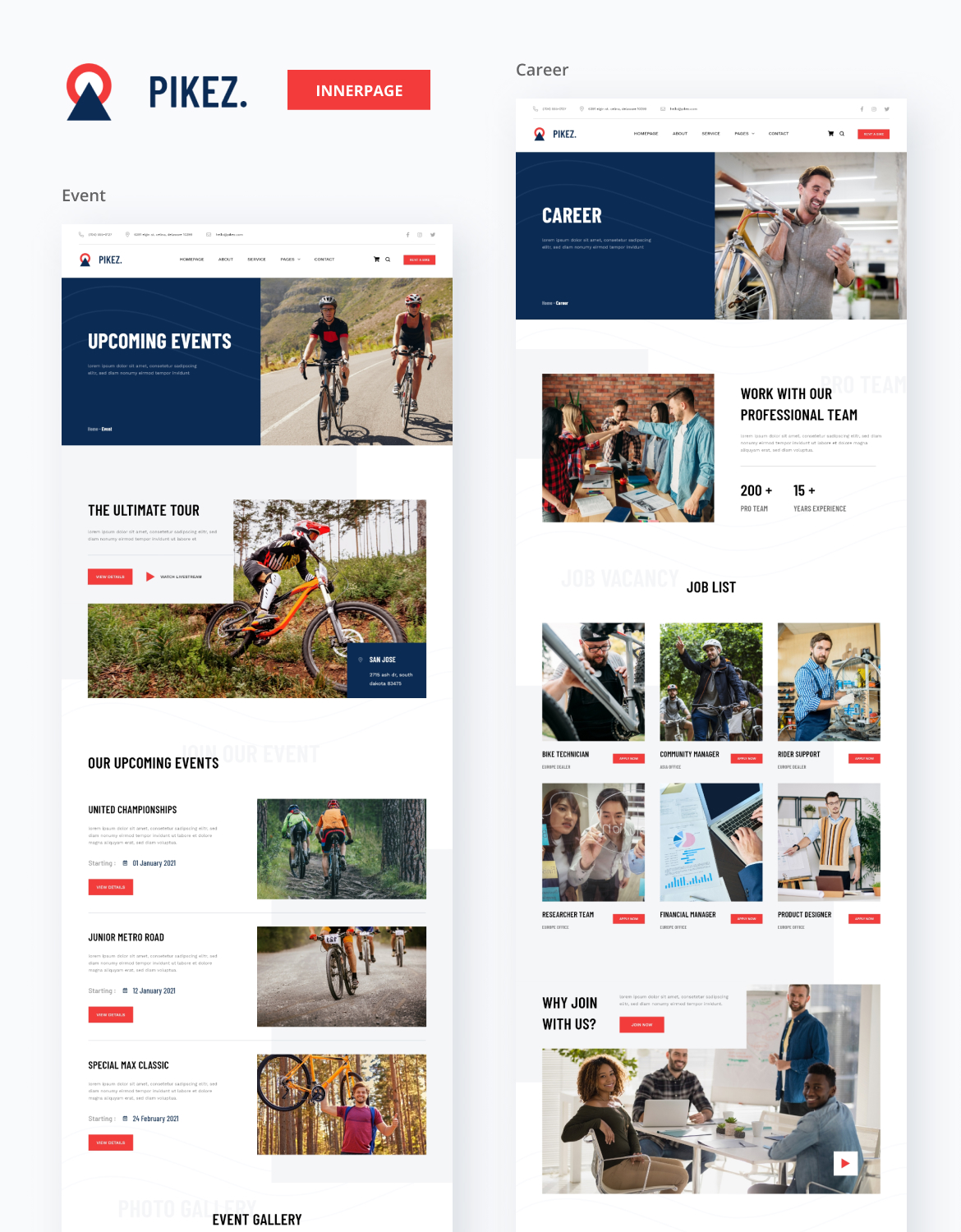 Pikez - Bike store & Bicycle Rental Website Template Kit - 3