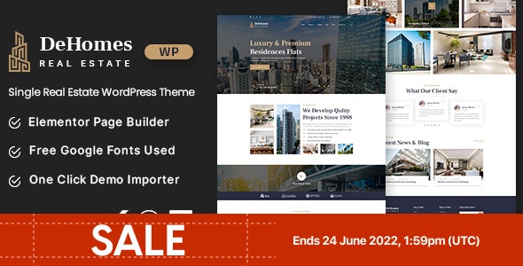 Dehomes - Single Real Estate WordPress Theme - Business Corporate