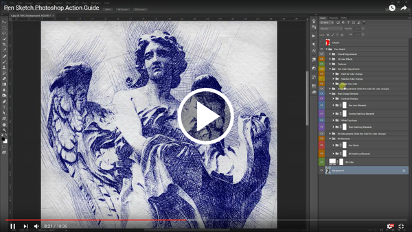 Pen Sketch Photoshop Action - 1