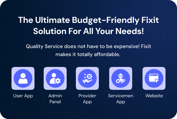 Fixit | Multi Vendor On Demand, Handyman, Home service Flutter App with Admin Complete Solution