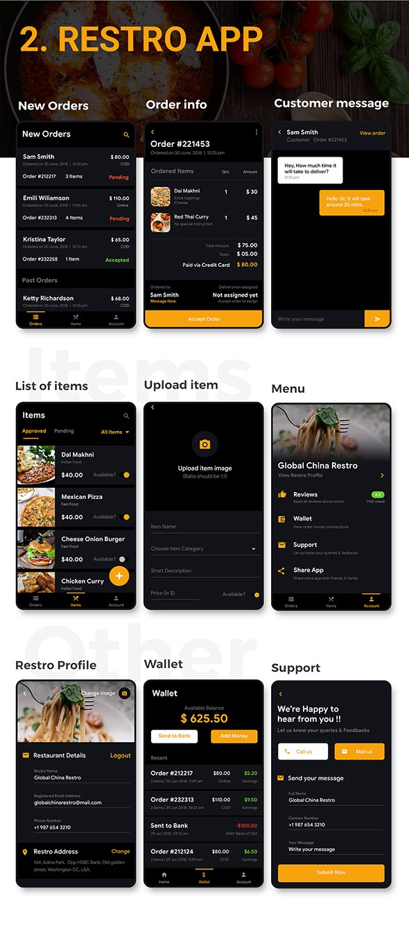 Food Ordering App | Food Delivery App | 3 Apps | Android + iOS App Template | FLUTTER 2 | Foodish - 7