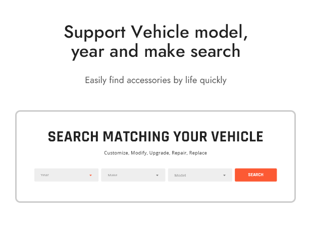 Support-Vehicle-model,-year-and-make-search