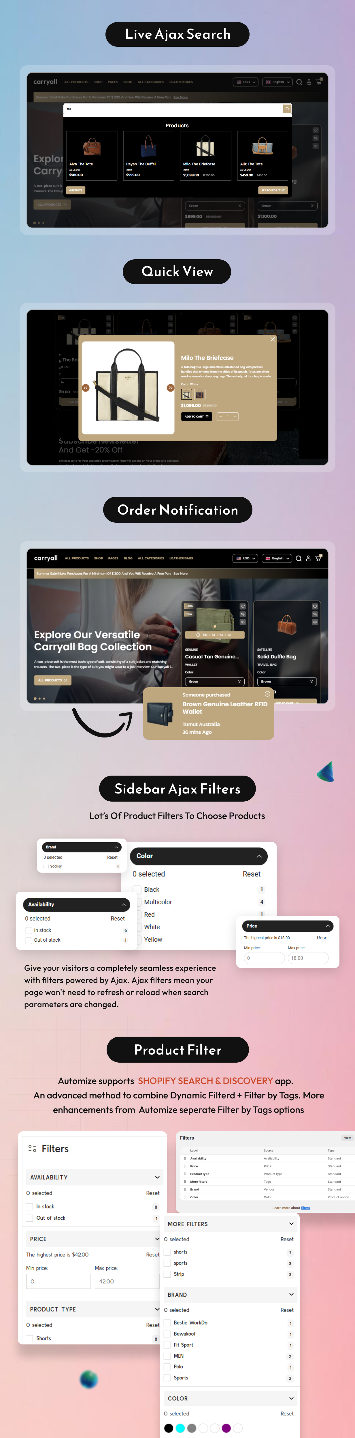 Carry All - Bags & Wallets Responsive Shopify 2.0 Theme - 11