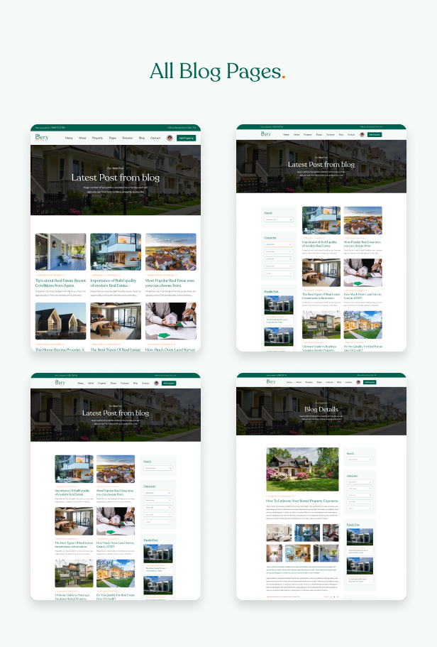 Bery - Real Estate Listing Template