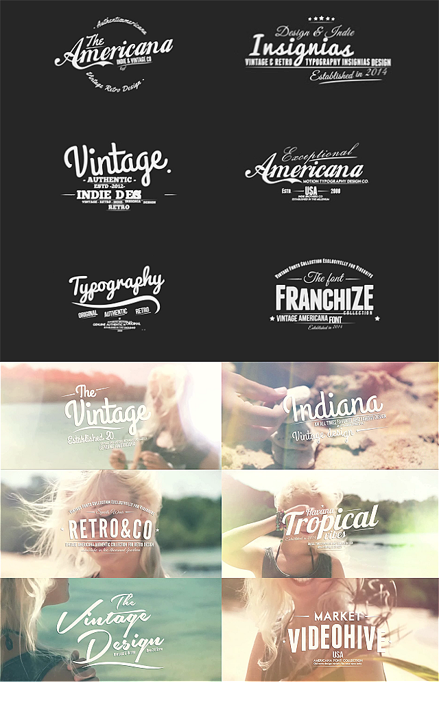 Vintage Typography Pack 26 Animated Badges | Mogrt - 2