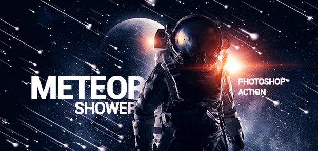 Animated Meteor Shower Photoshop Action - 1