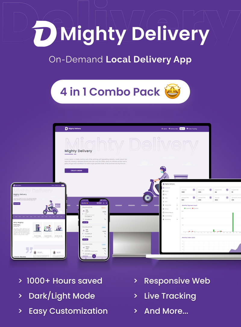 Mighty Delivery - On Demand Local Delivery System Flutter App | Courier Company | Courier App - 12