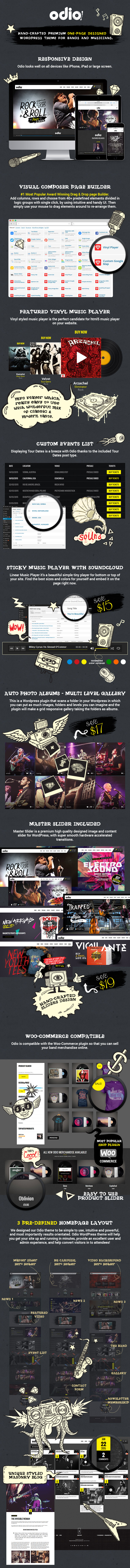 Odio - Music WP Theme For Bands, Clubs, and Musicians - 1