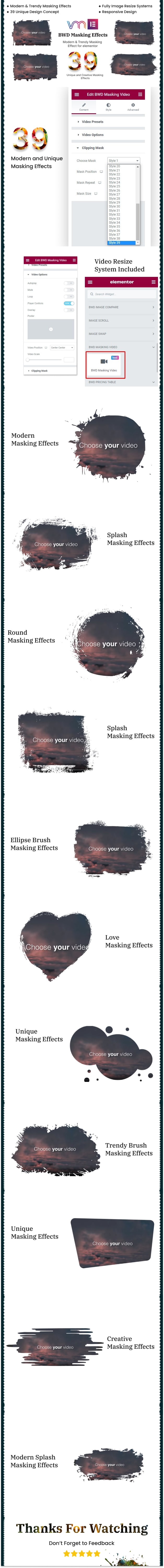 Masking Video addon for Elementor 1.0