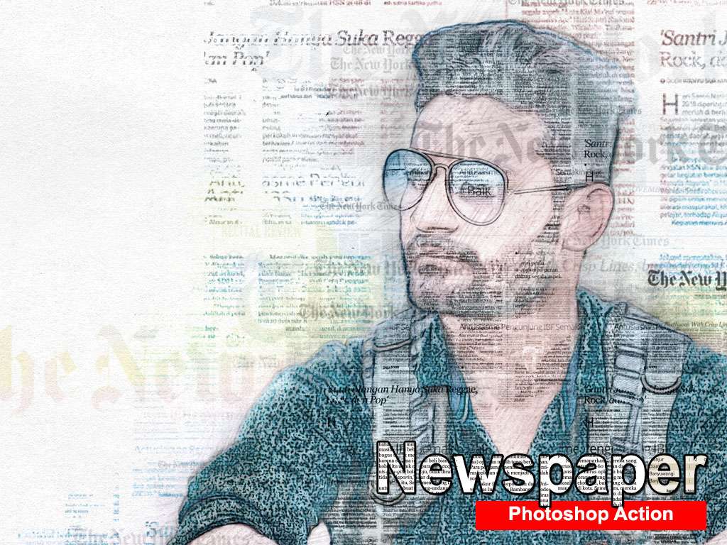 Newspaper Art Photoshop Action