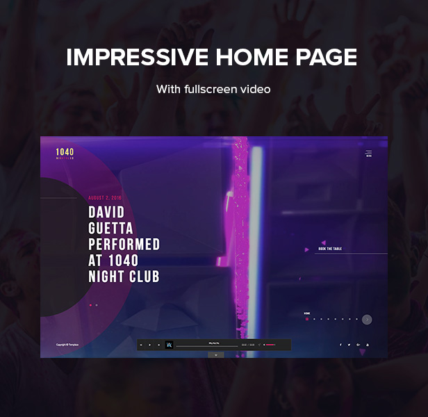 1040 Night Club - DJ, Party, Music Club WordPress Theme