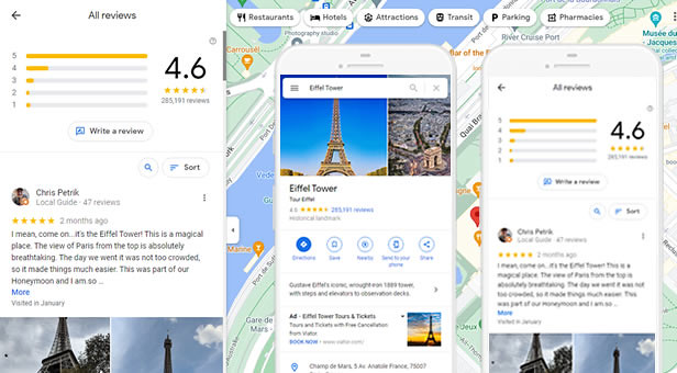 Have a more engaging store locator on your website where customers can view trusted reviews from Google