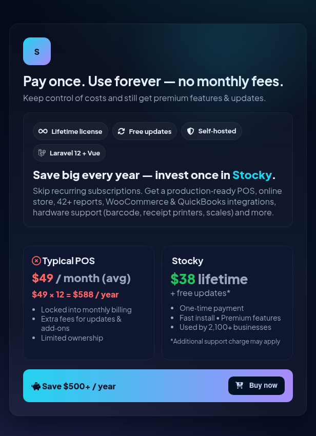 Stocky Lifetime access