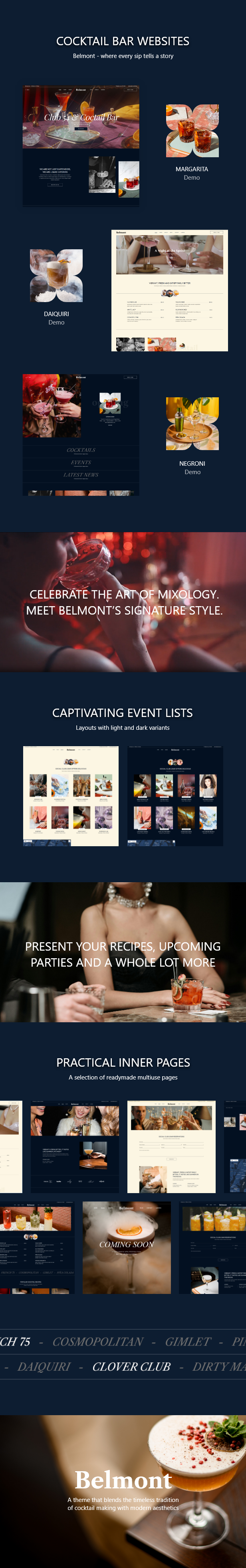 Belmont - Cocktail Bar WordPress Theme - 1
