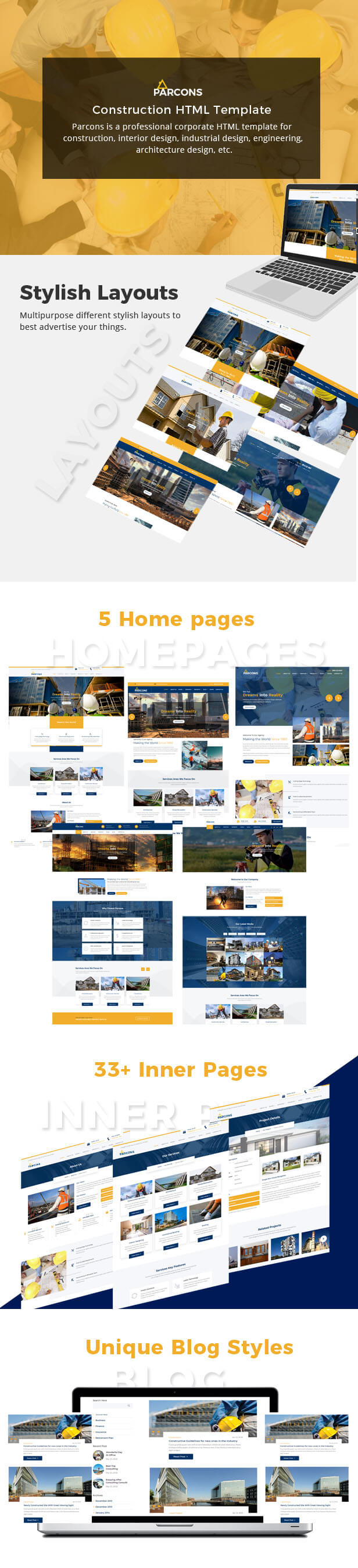 Parcons - Construction HTML Template - 1