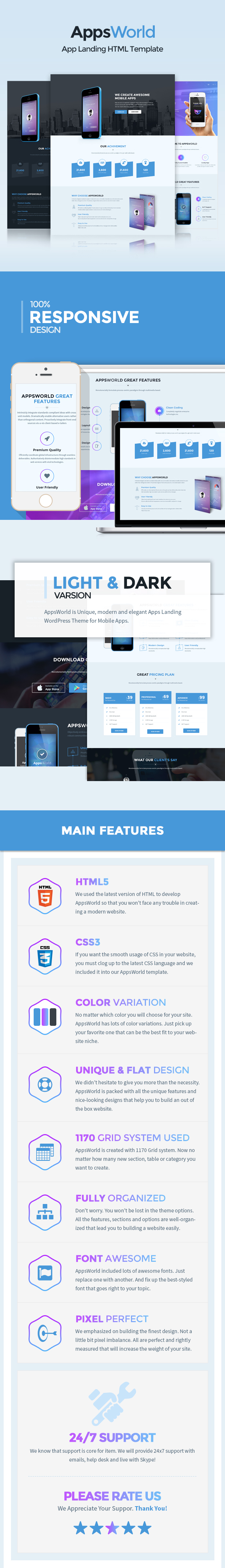 AppsWorld - App Landing Page HTML5 Template - 2