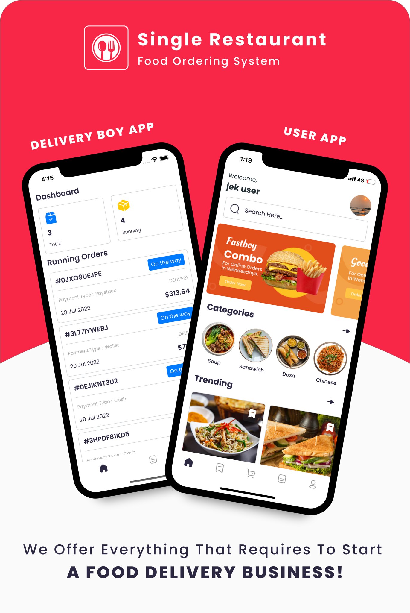 Single Restaurant - Flutter mobile apps with Laravel admin panel - 8