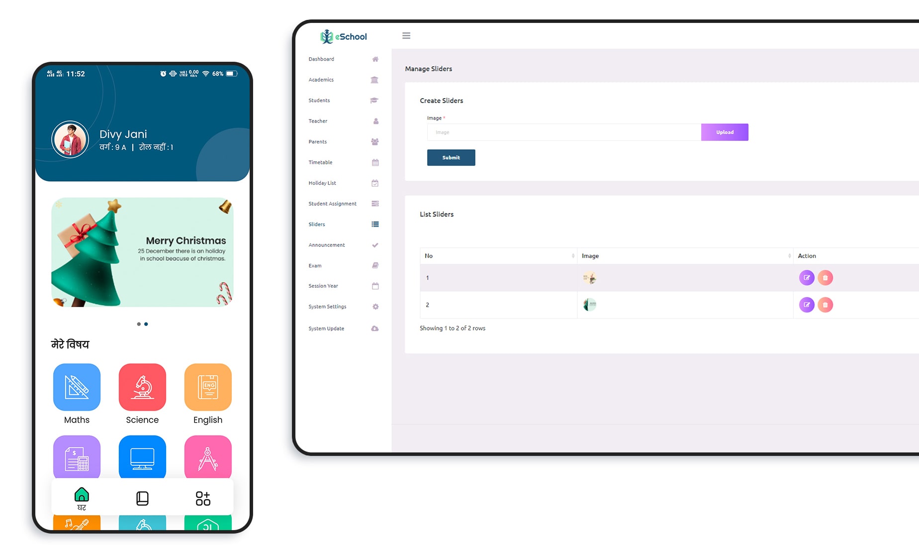 eSchool - Virtual School Management System Flutter App with Laravel Admin Panel - 32