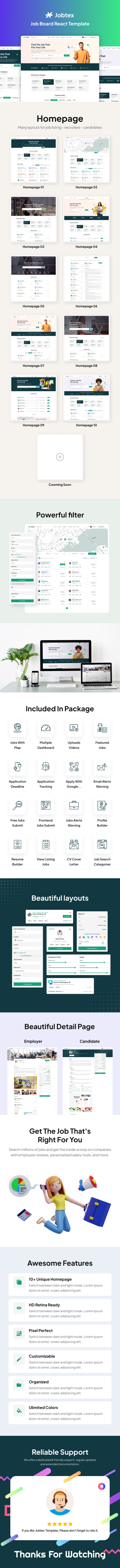 Jobtex | Job Board ReactJS Template